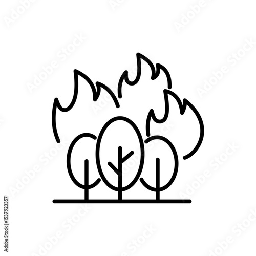Disaster related icon with editable outline
