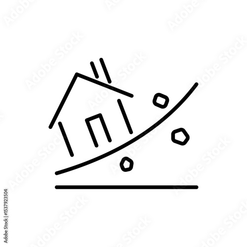 Disaster related icon with editable outline