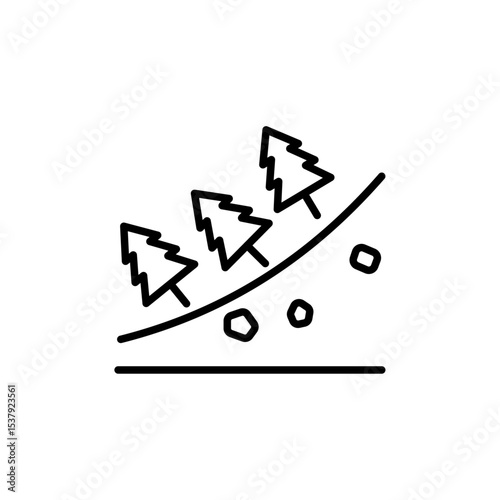 Disaster related icon with editable outline