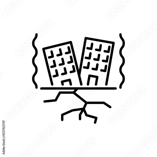 Disaster related icon with editable outline