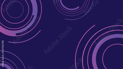 Abstract background featuring purple and pink concentric circles on a dark blue backdrop design element
