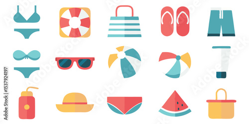 Beach Vacation Essentials Summer Holiday Items Swimwear Sunscreen Toys and Accessories for a Relaxing Day at
