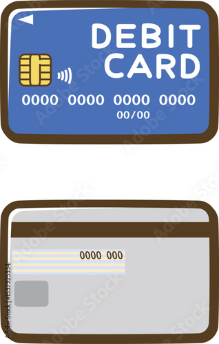 デビットカード（表面・裏面）