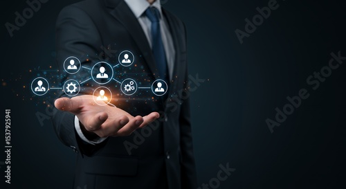 Network on Hand - Business concept
