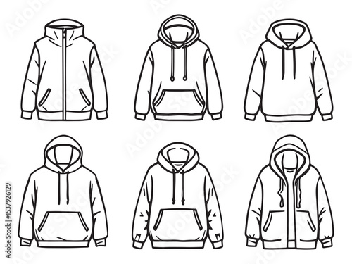 hoodie casual wear minimalist drawing