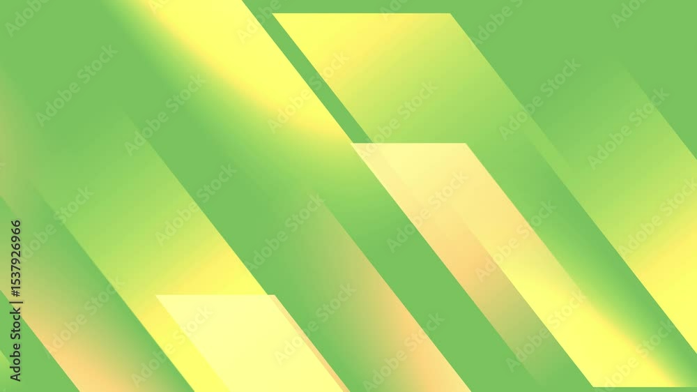 yellow geometric animation on green background
