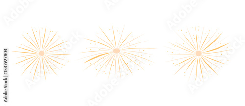 Stylized Fireworks Bursting in Celebration