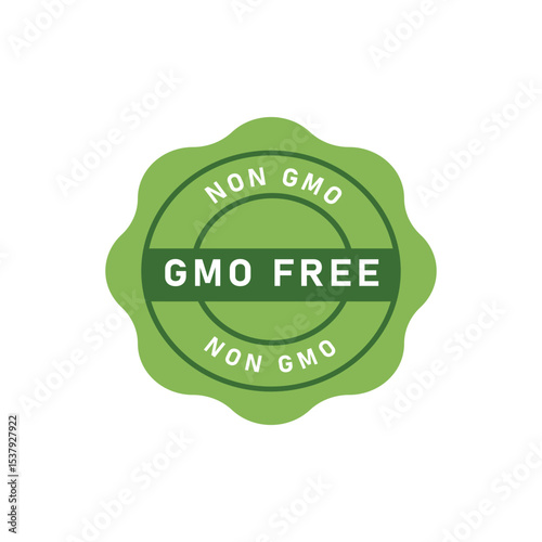 GMO Free Black icon vector logo sign