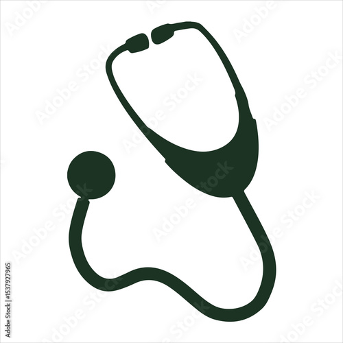 stethoscope on white background