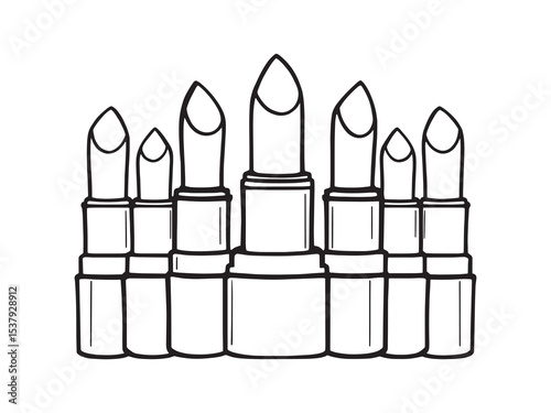 Minimalist Lipstick Vector Design