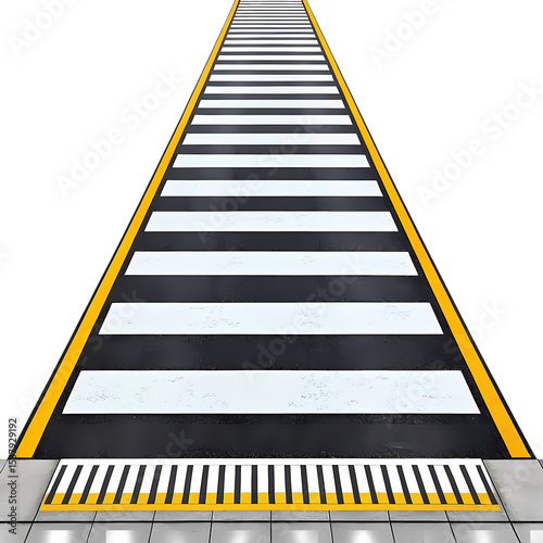 Elevated Perspective: A Crosswalk Leading to the Future