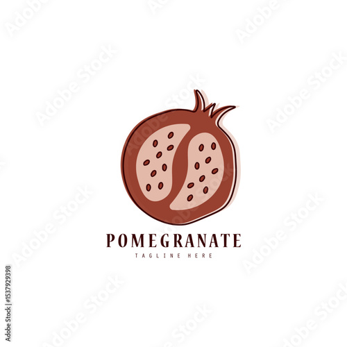 Fresh pomegranate logo Design for your Business