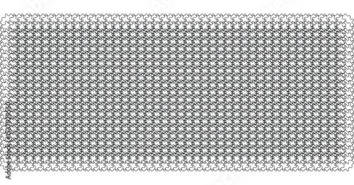 Repeating zig-zag line design in black