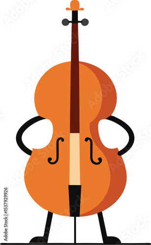 violin on white background