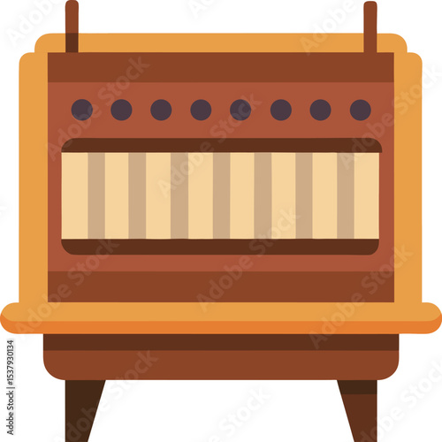 old radio isolated on white