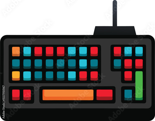 vector illustration of a radio