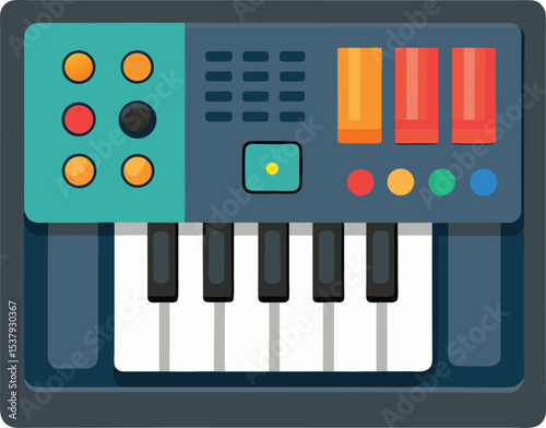 piano keys vector illustration