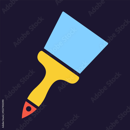 Spatula icon. Construction tool. Color vector instrument illustration