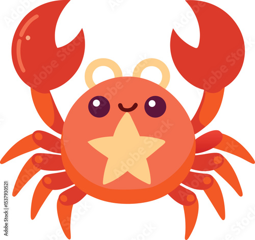 crab cartoon isolated on white