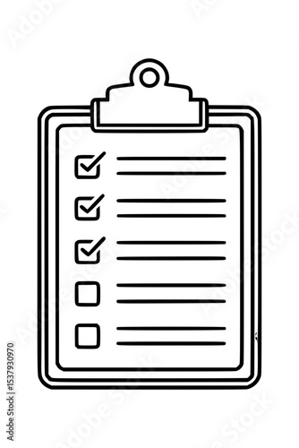 Checklist clipboard vintage vector illustration