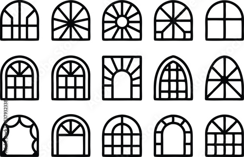 A single outline icon of a trellis design high resolution graphic for web or print use