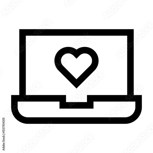 Laptop Heart Icon