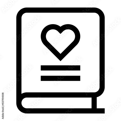 Book Heart Icon
