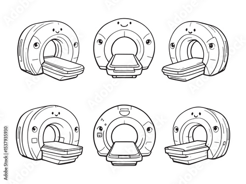 modern mri machine vector