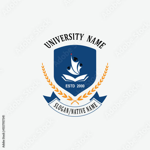 3126 educational logo school college university learning institute book academy organization