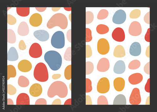 Playful Pebble Pattern Duo Set For Graphic Design Projects