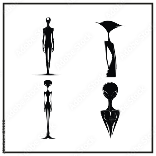 Mysterious Alien Figure Silhouette