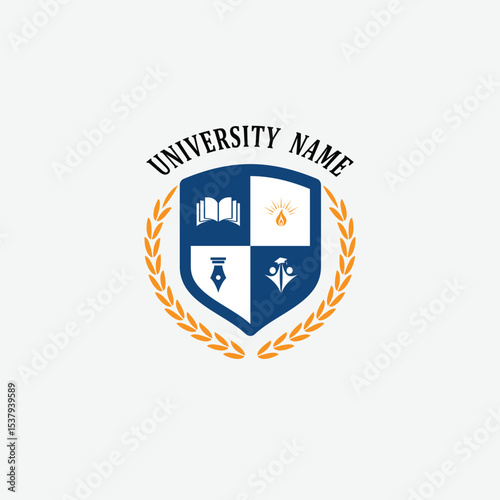 3155 educational logo school college university learning institute book academy organization