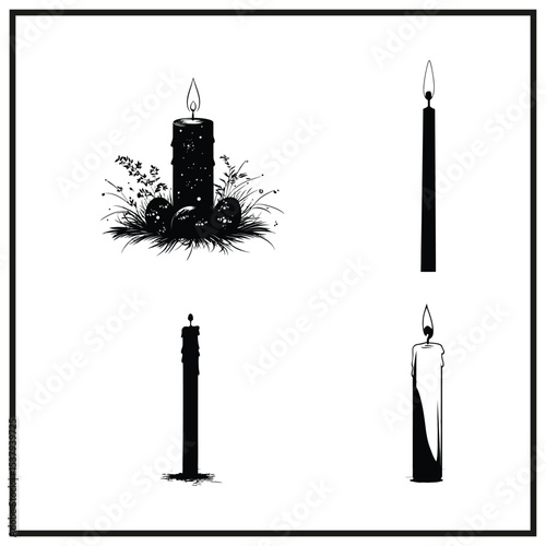 Easter Candle Clipart Silhouette