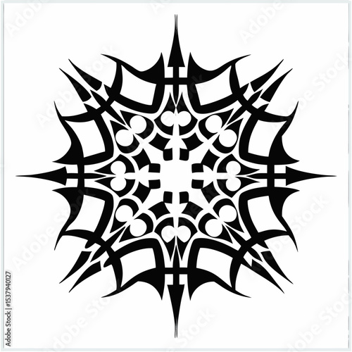 black spider on white background