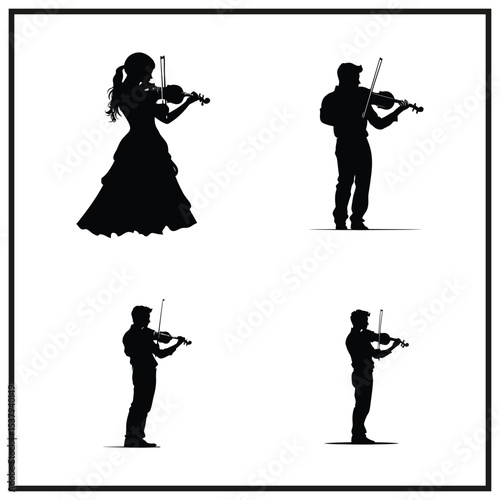 Violinist Clipart Silhouette
