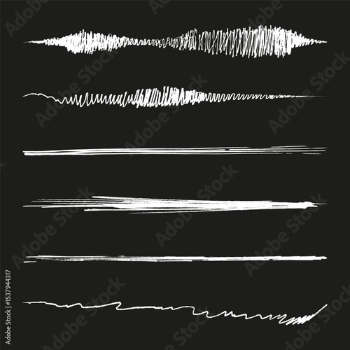Sound noise texture. Black background stripes. Vector distortion elements. Grunge audio waves.