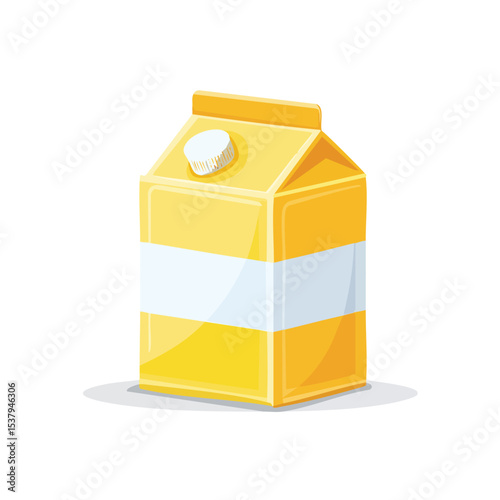 Buttermilk Illustration in a Simple and Minimal Style Representing a Classic Dairy Beverage