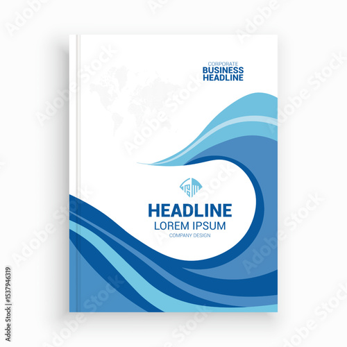 Unique Corporate Book Cover Design Template in A4. Can be adapt to Brochure, Annual Report, Magazine,Poster, Business Presentation, Portfolio, Flyer, Banner, Website.