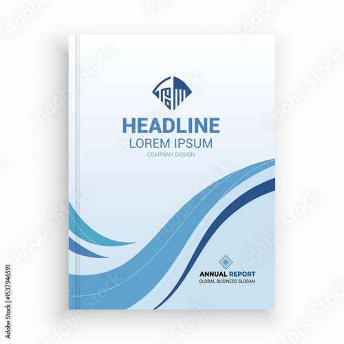 Unique Corporate Book Cover Design Template in A4. Can be adapt to Brochure, Annual Report, Magazine,Poster, Business Presentation, Portfolio, Flyer, Banner, Website.