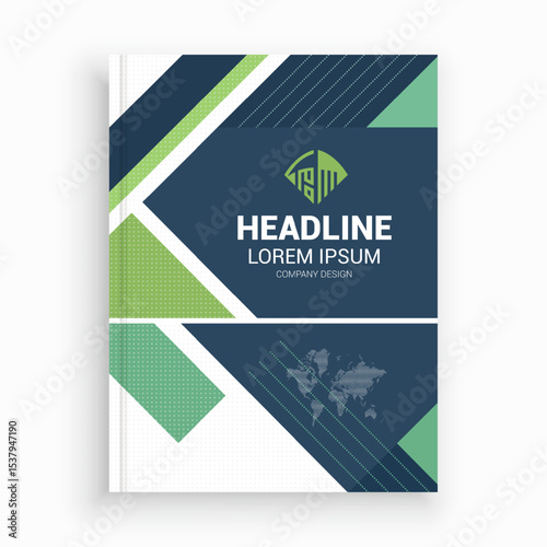 Unique Corporate Book Cover Design Template in A4. Can be adapt to Brochure, Annual Report, Magazine,Poster, Business Presentation, Portfolio, Flyer, Banner, Website.