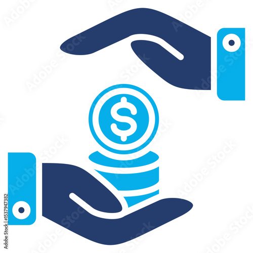 Loan solid color icon