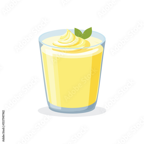 Fresh Buttermilk Illustration or Icon Representing Dairy Drink in Minimal or Natural Style