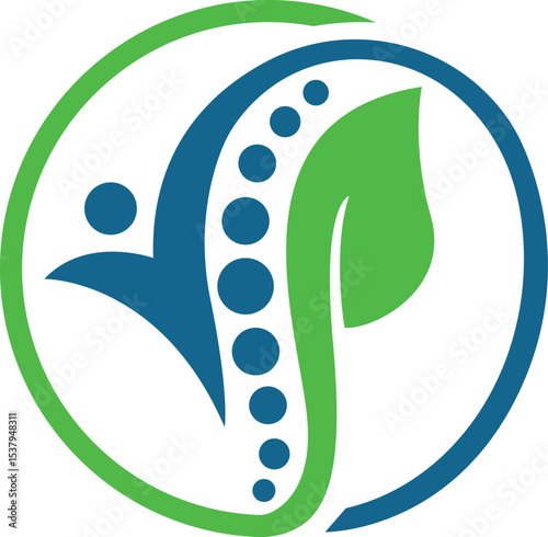 Wellness And Health Care With Hand Leaves Logo Design Human character logo sign