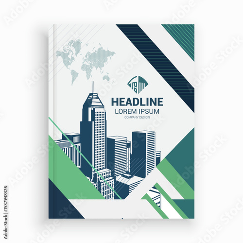 Unique Corporate Book Cover Design Template in A4. Can be adapt to Brochure, Annual Report, Magazine,Poster, Business Presentation, Portfolio, Flyer, Banner, Website.