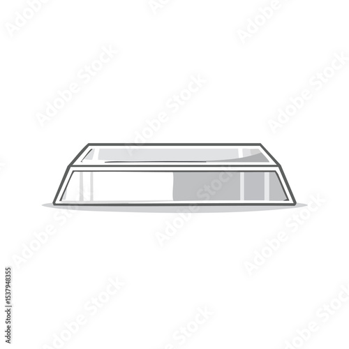 Shiny Silver Bar Vector – Flat Design with Clean Lines in Metallic Gray

