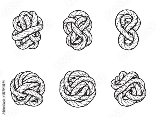 rope knot simple line art clear vision