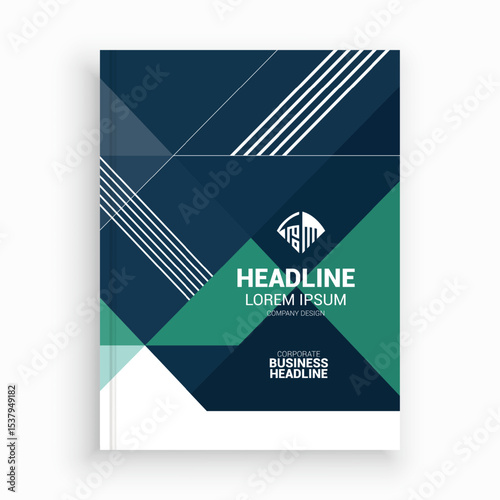Unique Corporate Book Cover Design Template in A4. Can be adapt to Brochure, Annual Report, Magazine,Poster, Business Presentation, Portfolio, Flyer, Banner, Website.