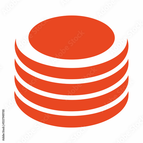 vector illustration of a red and white icon