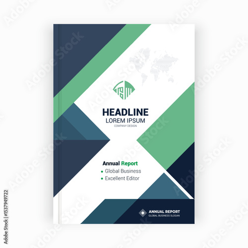 Unique Corporate Book Cover Design Template in A4. Can be adapt to Brochure, Annual Report, Magazine,Poster, Business Presentation, Portfolio, Flyer, Banner, Website.