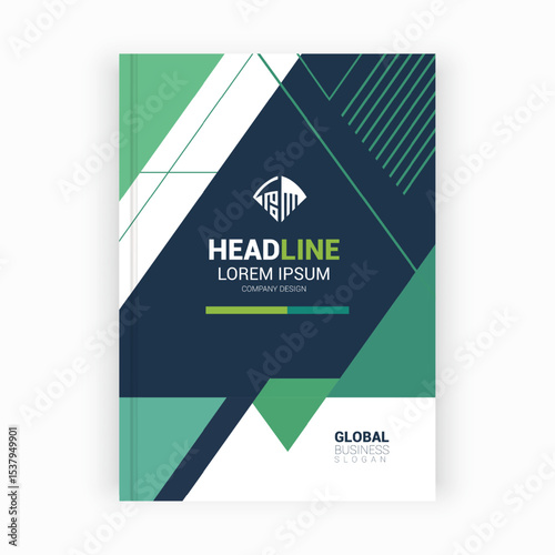 Unique Corporate Book Cover Design Template in A4. Can be adapt to Brochure, Annual Report, Magazine,Poster, Business Presentation, Portfolio, Flyer, Banner, Website.